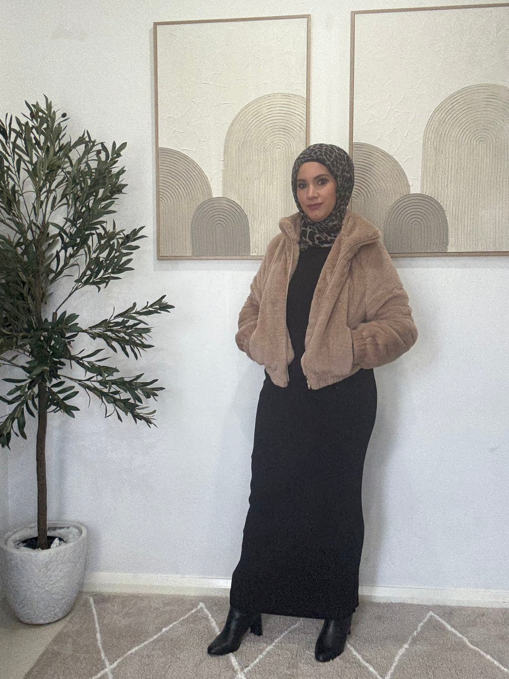 Teddy Fur Jacket – Warm Beige